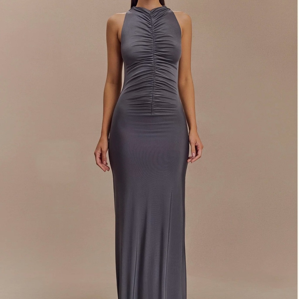 Meshki Priya Dress- dark charcoal brand new Sleeveless Dress